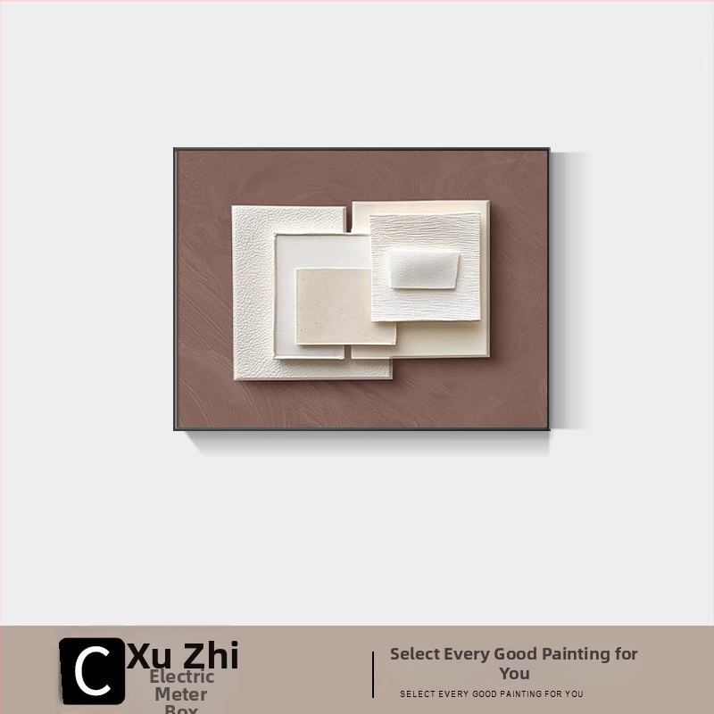 Moderné minimalistické abstraktné nástenné dielo pre elektrický rozvádzač, rám, jednopanélový plátenný panel s Crystal Film povrchom