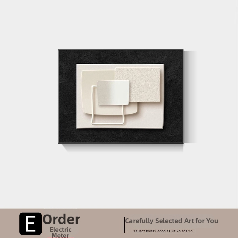 Moderné minimalistické abstraktné nástenné dielo pre elektrický rozvádzač, rám, jednopanélový plátenný panel s Crystal Film povrchom