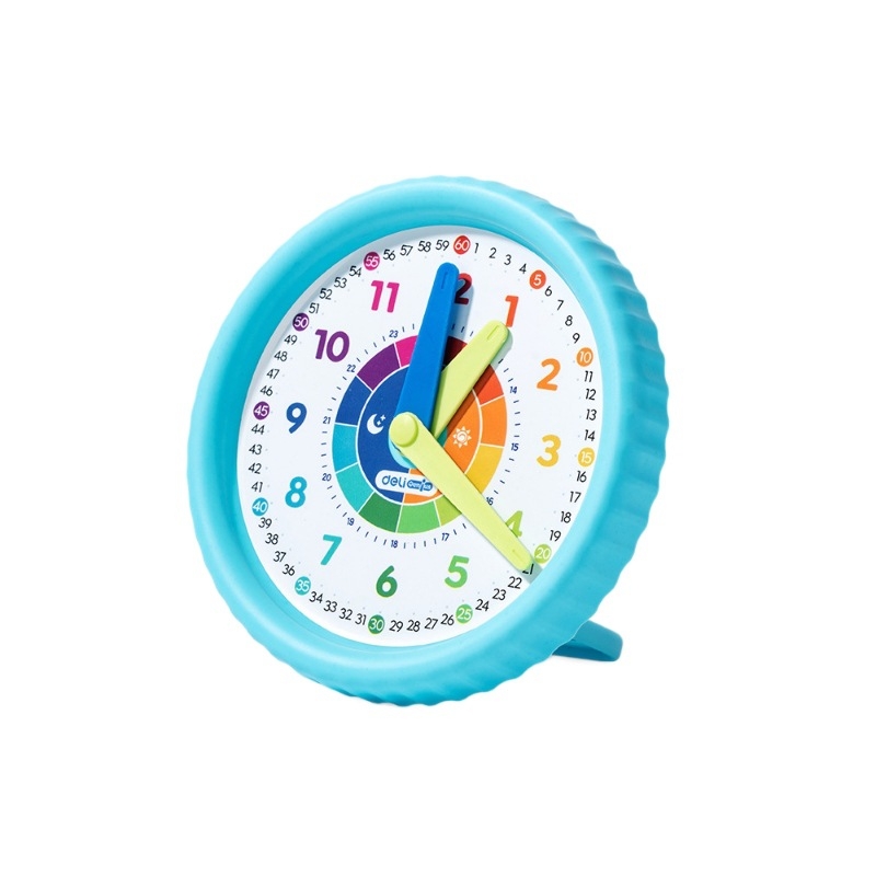 Deli plastový hodinový učebný model pre deti 4–6 rokov — kognitívne učenie času