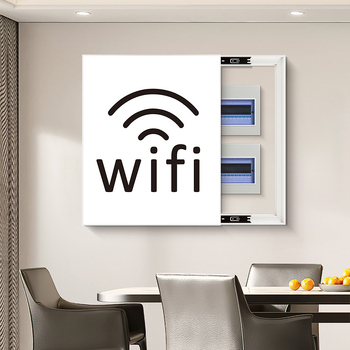 Dekoratívne nástenné umelecké dielo pre elektrický merací box — rámované, krajinný vzor, jednopanelové, PVC jadro, PS vonkajší rám, moderná vyrezávaná dekoratívna maľba