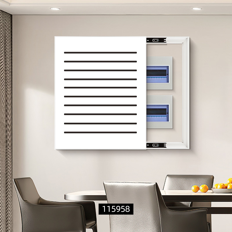 Dekoratívne nástenné umelecké dielo pre elektrický merací box — rámované, krajinný vzor, jednopanelové, PVC jadro, PS vonkajší rám, moderná vyrezávaná dekoratívna maľba