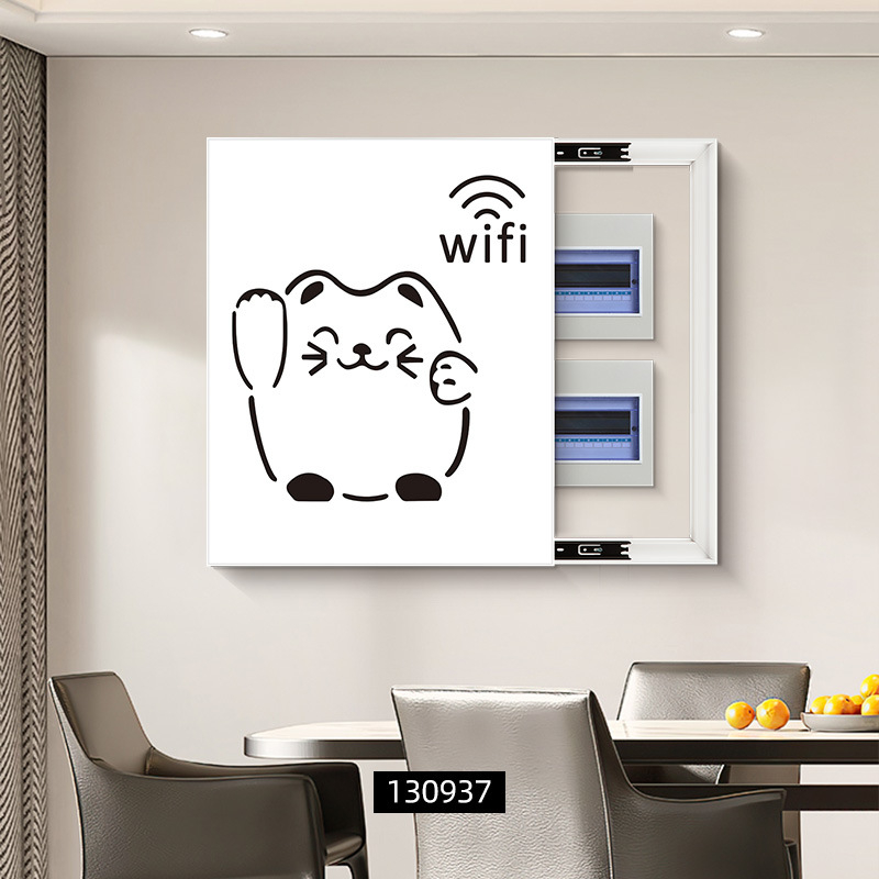 Dekoratívne nástenné umelecké dielo pre elektrický merací box — rámované, krajinný vzor, jednopanelové, PVC jadro, PS vonkajší rám, moderná vyrezávaná dekoratívna maľba