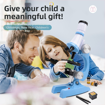 Vzdelávací optický mikroskop, zväčšenie 1200x, okulár 16x, objektív 10x, model 58