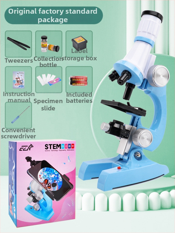 Vzdelávací optický mikroskop, zväčšenie 1200x, okulár 16x, objektív 10x, model 58