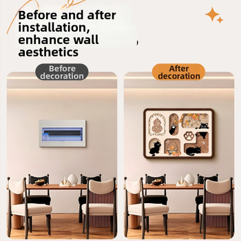 Obraz na elektrický rozvádzač vo vintage štýle s rámom – jednopanelný, vhodný do obývačky a jedálne