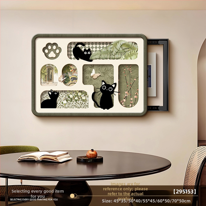 Obraz na elektrický rozvádzač vo vintage štýle s rámom – jednopanelný, vhodný do obývačky a jedálne