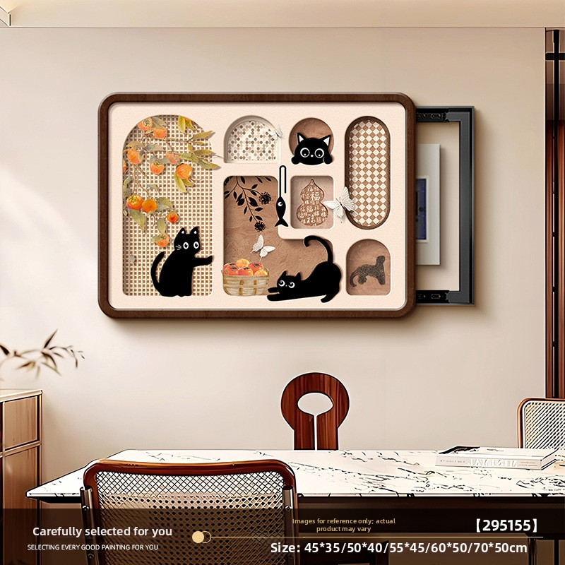 Obraz na elektrický rozvádzač vo vintage štýle s rámom – jednopanelný, vhodný do obývačky a jedálne