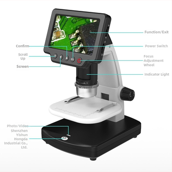 Yishun Hongda Digitálny mikroskop s lupou, 1200X, na pozorovanie hmyzu a biologickú/priemyselnú kontrolu, kompaktná kamera