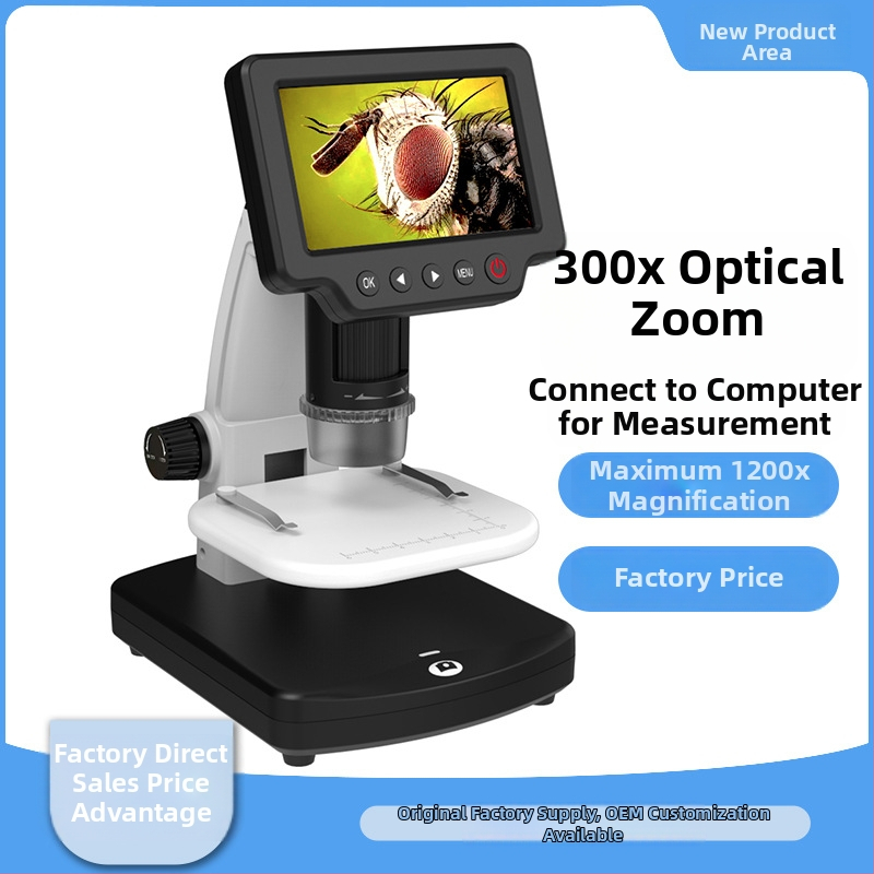 Yishun Hongda Digitálny mikroskop s lupou, 1200X, na pozorovanie hmyzu a biologickú/priemyselnú kontrolu, kompaktná kamera