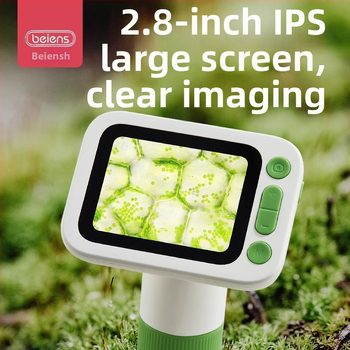 Detský prenosný digitálny mikroskop pre bunky – Benz, plastové telo, vhodný pre deti do 14 rokov, papierové balenie.