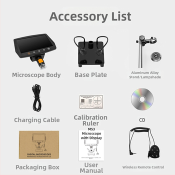 Haiweixun MS3-Z33F digitálny mikroskop – vysoké rozlíšenie, priemyselná inšpekcia, oprava PCB, analýza pokožky a vlasov, ohodnotenie starých mincí