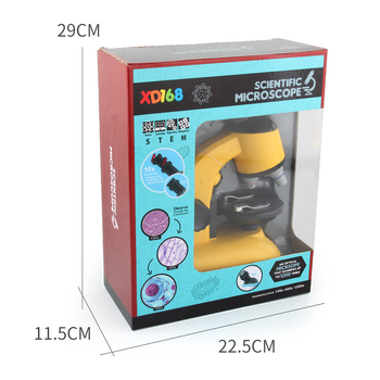 XD168-002 Микроскоп - преносим, DIY, многофункционален, с захранване, образователна играчка по физика за деца на възраст 7-14 години