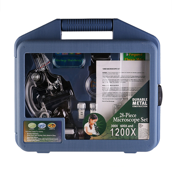 Biologický mikroskop pre študentov, 1200× zväčšenie s integrovaným svetlom, kovová konštrukcia pre vzdelávacie experimenty