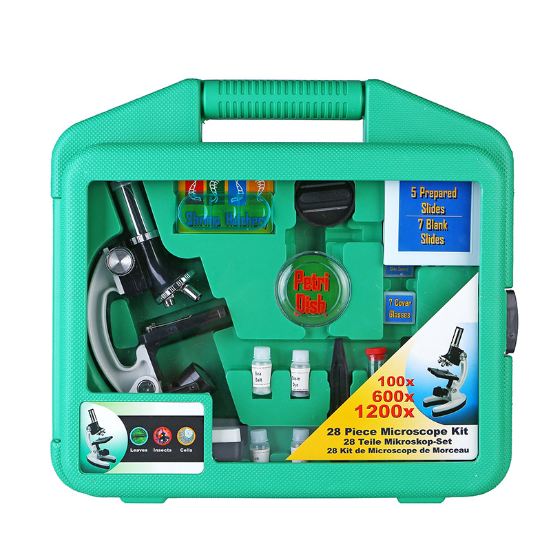 Biologický mikroskop pre študentov, 1200× zväčšenie s integrovaným svetlom, kovová konštrukcia pre vzdelávacie experimenty