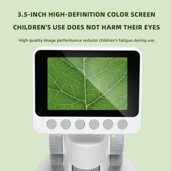 Digitálny mikroskop pre vedecké pokusy - prenosný, ručný, HD kvalita, vysoké zväčšenie, plastová konštrukcia, vzdelávacia hračka pre deti 7–14 rokov