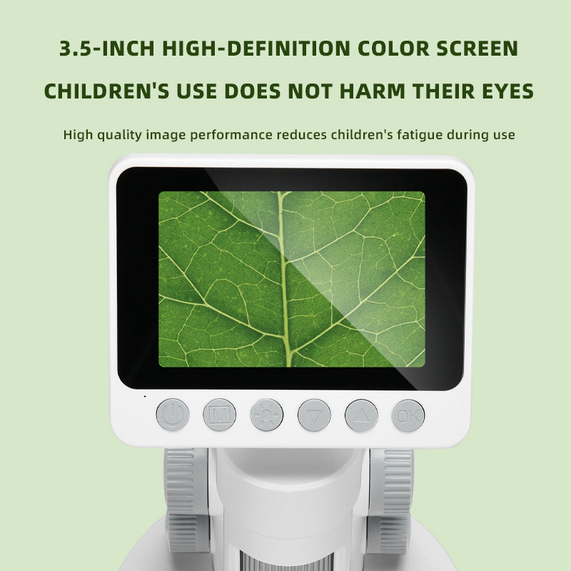 Digitálny mikroskop pre vedecké pokusy - prenosný, ručný, HD kvalita, vysoké zväčšenie, plastová konštrukcia, vzdelávacia hračka pre deti 7–14 rokov