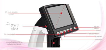 UM038A LCD digitálny elektronový mikroskop, 1200X zväčšenie, okulár 300X, objektív 300X, LCD displej, Yishun Hongda