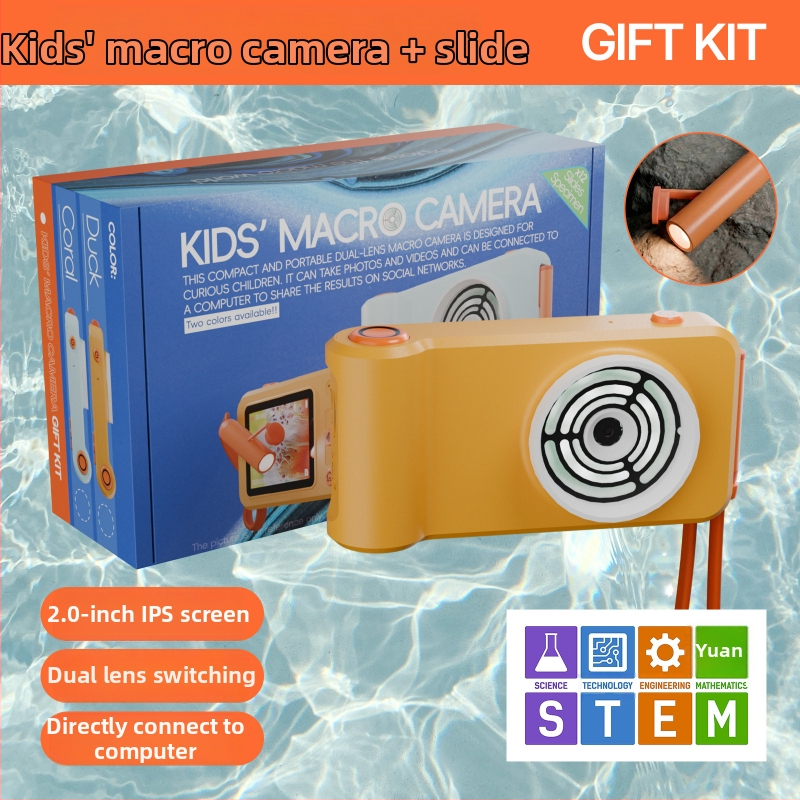 Prenosný elektronový mikroskop s displejom pre deti, pozorovanie baktérií, plastové telo, vhodné pre vek 7–14 rokov