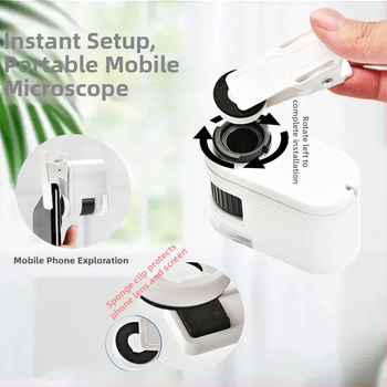 Chuda 100x Mini Mikroskop pre deti s LED svetlom a lampou na detekciu bankoviek