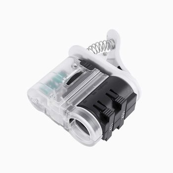 Chuda mikroskop pre mobilný telefón s univerzálnym rozhraním, šošovka typu karta s viacerými zväčšeniami, model 9596, vrátane textilného púzdra, lupa na identifikáciu porcelánu