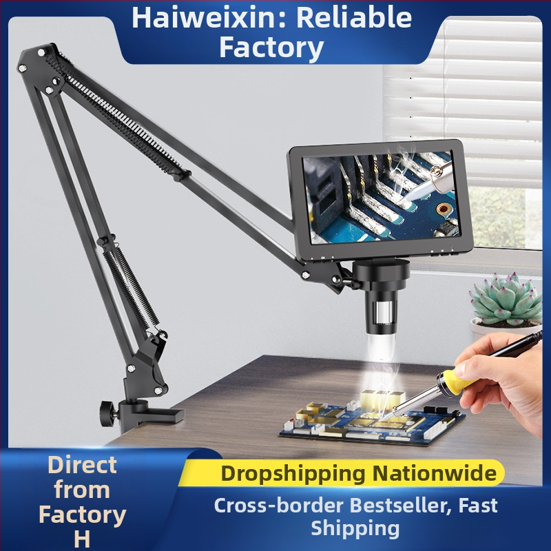 Digitālais elektronmikroskopa un PCB uzturēšanas stiprinājums ar daudzvirzienu alumīnija sakausējuma mehānisko roku TZ1