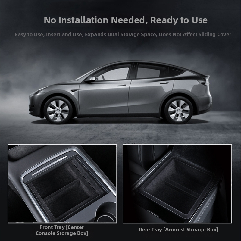 Tesla Model Y centra konsoles uzglabāšanas kaste – ūdensizturīga, spiedienizturīga, no plastmasas, OEM piemērota