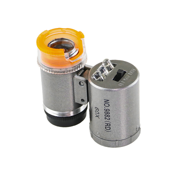 Prenosný kapesný mikroskop s LED osvetlením a UV detekciou bankoviek, 60× zväčšenie, identifikácia šperkov a kultúrnych relikvií