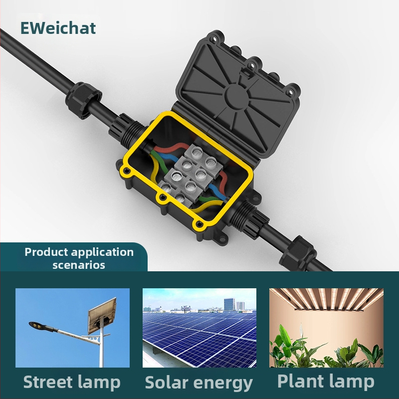 E-WeiChat vízálló műanyag csatlakozó doboz kültéri LED világításhoz – licencelhető magáncímke