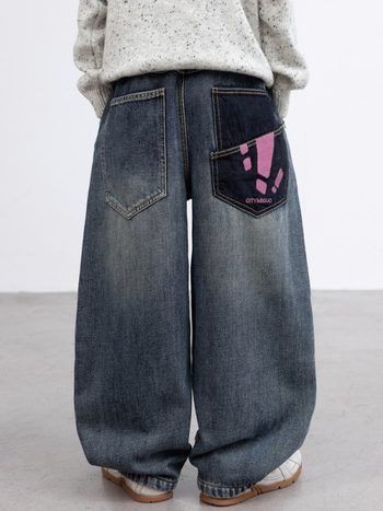 Detské džínové nohavice pre chlapcov s fleecovým podšitím na zimu a jeseň, elastický stredový pás, dlhé, pre deti nad 8 rokov (viac ako 140 cm)