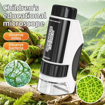 Prenosný detský mikroskop 50–300×, ručné pozorovanie pre vzdelávanie
