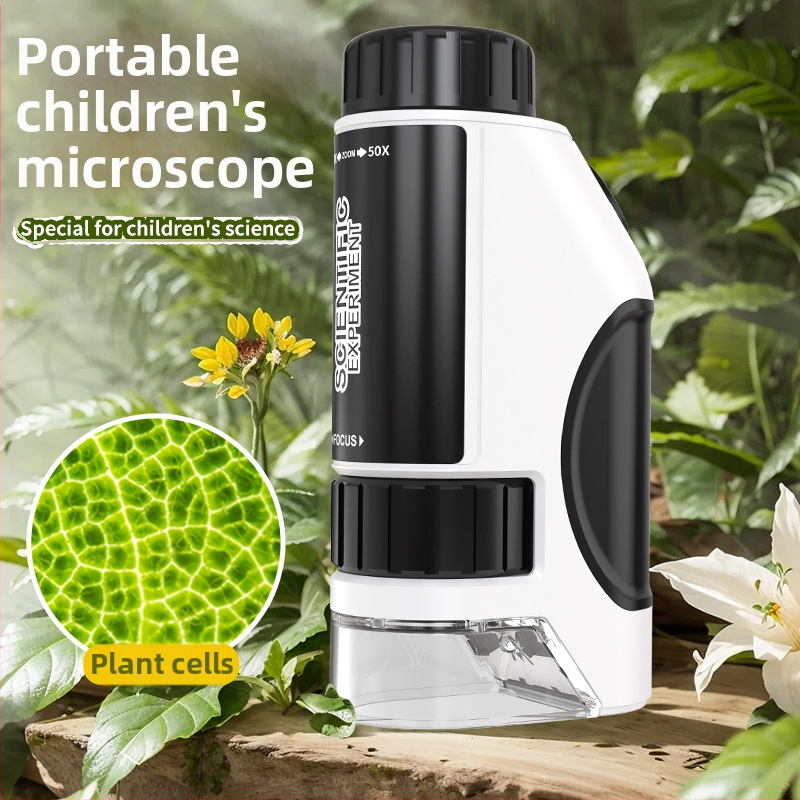 Prenosný detský mikroskop 50–300×, ručné pozorovanie pre vzdelávanie