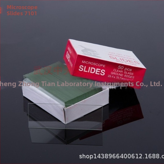 Mikroskopijos stiklo slaidai 7101, blizgi paviršiaus, stiklas, 50 vnt./dėžė, aukštos kokybės