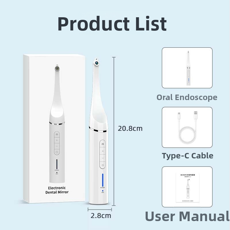 Haiweixun B3 WiFi Integrovaný Ústny Endoskop pre Domáce Dentálne Kontroly - HD