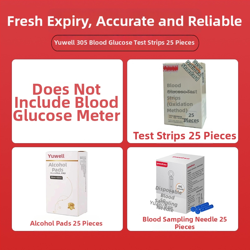 Merací prístroj na krvný cukor s jednotlivo balenými testovacími prúžkami, domáce použitie, plne automatický tester, kalibračný kód 306; Značka Leaping Fish