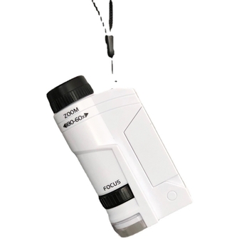 Detský Prenosný Mikroskop – Biologicko-chemická vzdelávacia hračka, Elektrický, Viacfunkčný, Obsahuje batériu a základňu, pre vek 7–14 rokov