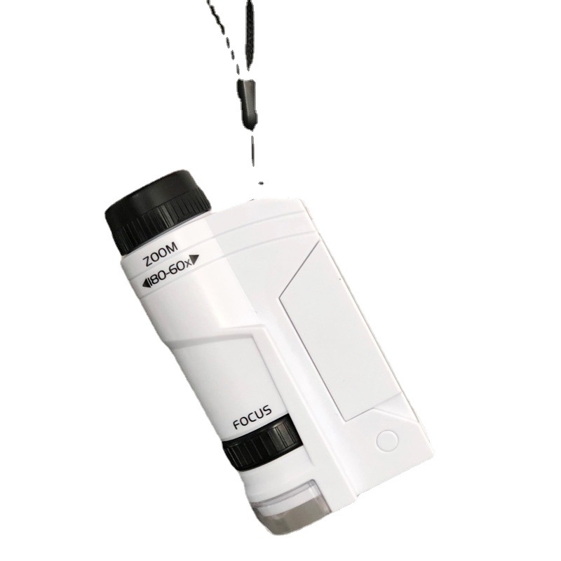 Detský Prenosný Mikroskop – Biologicko-chemická vzdelávacia hračka, Elektrický, Viacfunkčný, Obsahuje batériu a základňu, pre vek 7–14 rokov