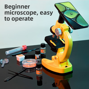 Detský mikroskop 1200X – vzdelávací biologický vedecký set, elektricky napájaný, vhodný pre DIY, pre deti 7–14 rokov