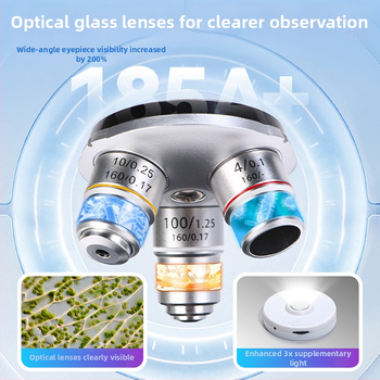 Výchovný mikroskop pre vyučovanie, kovová konštrukcia, ručne ovládaný, multifunkčný, vhodný pre vek 7–14 rokov