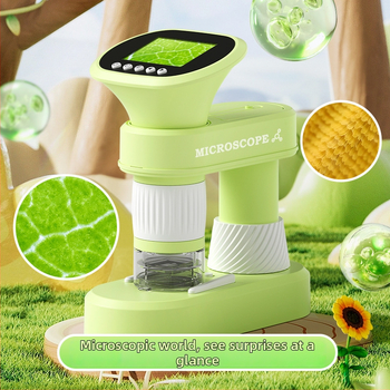 Optický elektronický mikroskop pre deti, prenosný ručný mikroskop pre vedecké experimenty, profesionálna úroveň, vysoké rozlíšenie obrazu, na pozorovanie baktérií