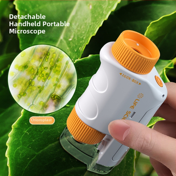 Mikroskop pre deti — prenosný elektronický optický mikroskop s vysokým zväčšením, vzdelávacia veda hračka pre vek 7–14 rokov