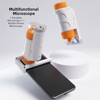 Mikroskop pre deti — prenosný elektronický optický mikroskop s vysokým zväčšením, vzdelávacia veda hračka pre vek 7–14 rokov