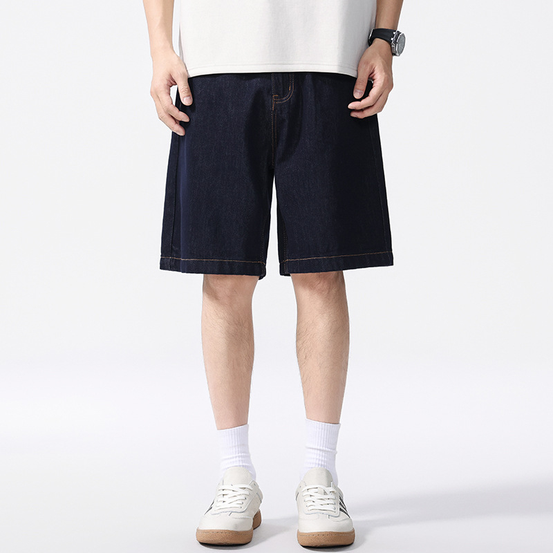 Moouchiu pánske Lyocell džínové šortky, voľný strih, leto 2025, 50.5% Lyocell