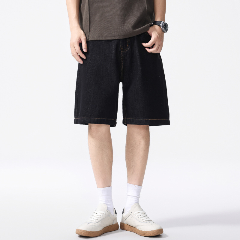 Moouchiu pánske Lyocell džínové šortky, voľný strih, leto 2025, 50.5% Lyocell