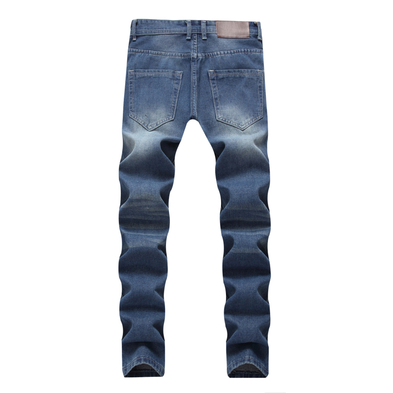 Slim-fit traperice s distressed i faded efektima, ravne nogavice, srednji pojas, zip