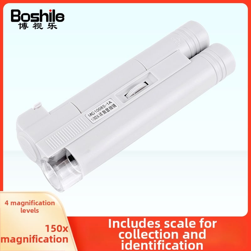 Prenosný profesionálny mikroskop - 100x zväčšenie, LED osvetlenie, meracia stupnica