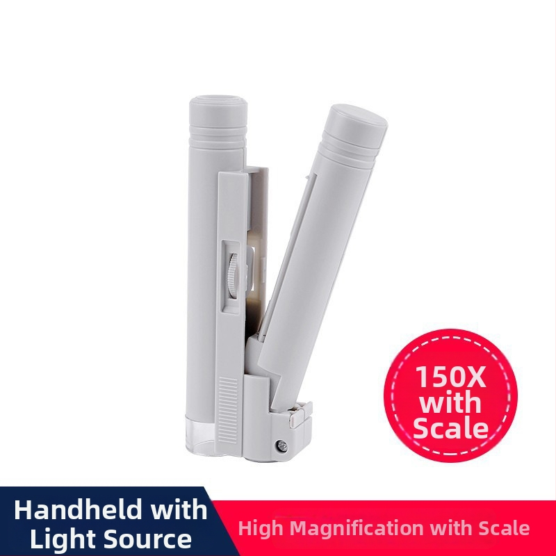 Prenosný profesionálny mikroskop - 100x zväčšenie, LED osvetlenie, meracia stupnica