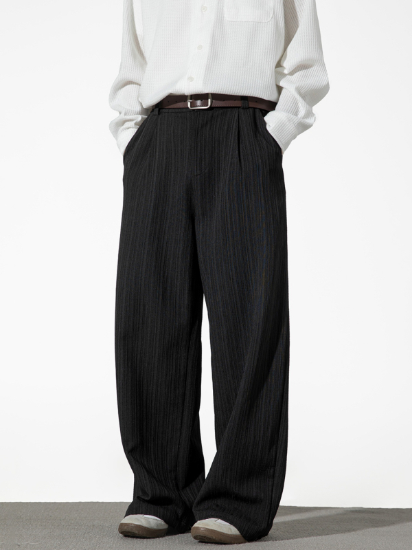 Pantaloni casual pentru bărbați, croială relaxată, croială dreaptă, talie medie, pantaloni lungi, 100% poliester