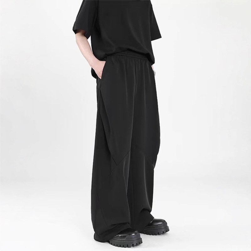 Muške hlače - opuštenog kroja, široke nogavice, Drop-Crotch, polyester 100%, proljeće i jesen