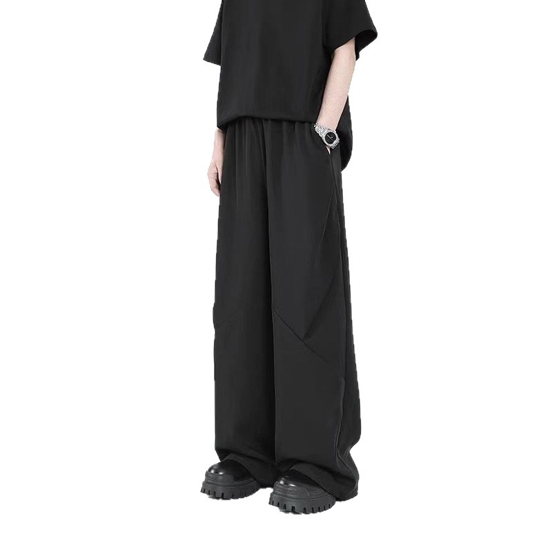 Muške hlače - opuštenog kroja, široke nogavice, Drop-Crotch, polyester 100%, proljeće i jesen