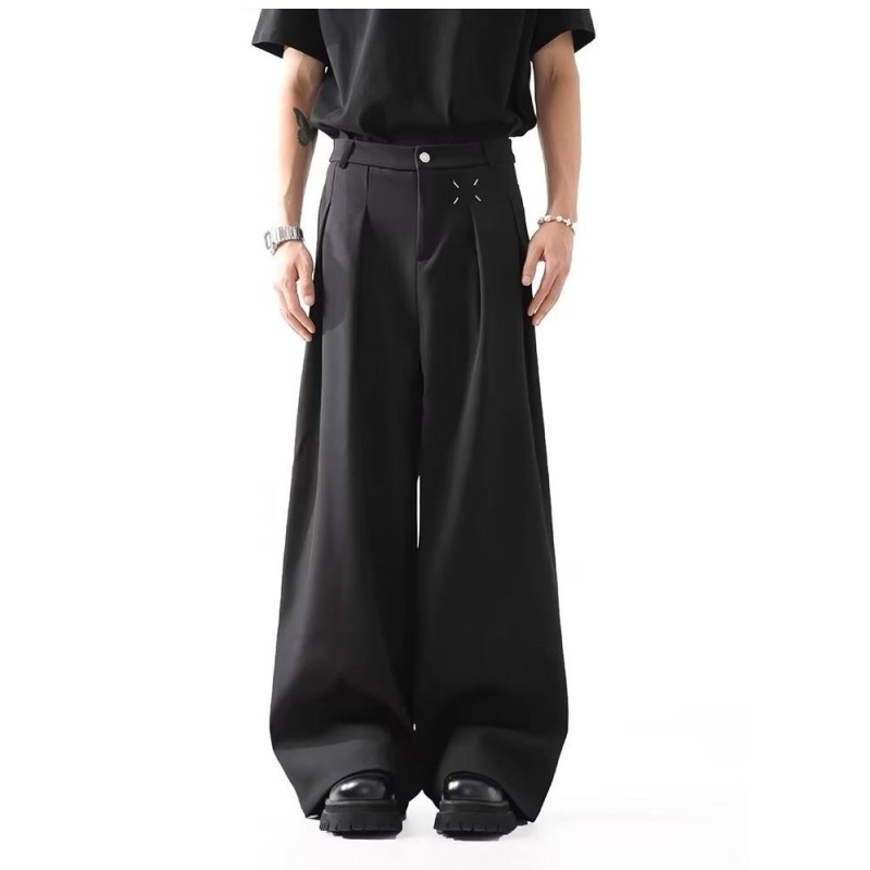 Muške hlače, ravni kroj, poliester tkanina, mikroelastičnost, lagani poslovni casual stil, proljeće–jesen